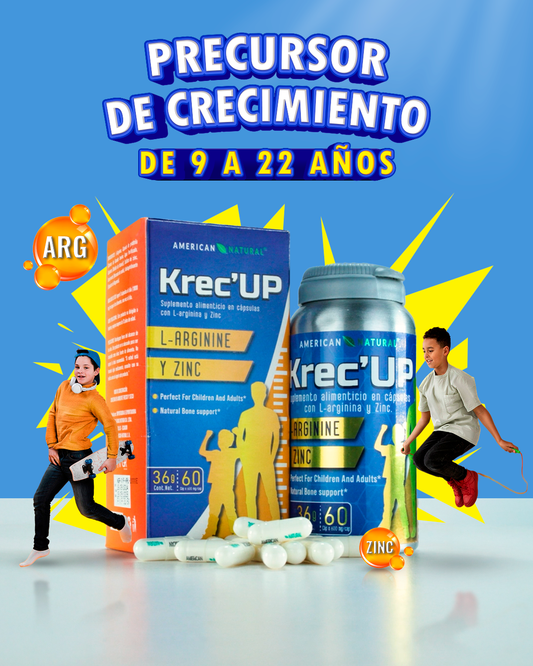 🌟 Krec’UP ORIGINAL – Crecimiento Real y Seguro para Tus Hijos (L-Arginina + Zinc)