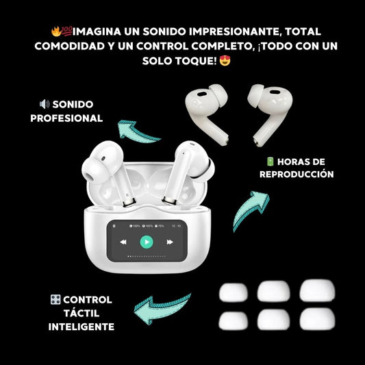 🎧 AirPods Pro Segunda Generación con Pantalla – 🔥 Vive el Sonido Como Nunca Antes🔥