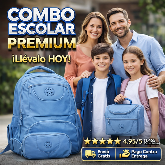 🎒Combo Morral, Lonchera + Cartuchera Premium % 100 Garantizada